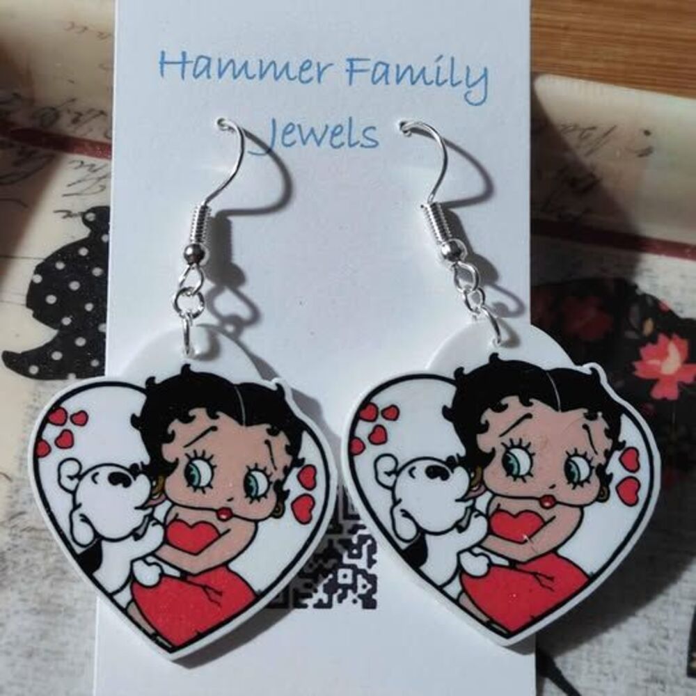 Betty Boop Fan Art Earrings
